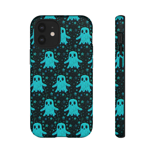 Blue Kawaii Ghost Phone Case